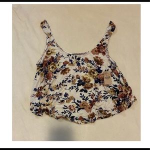 American eagle flowy crop tank top